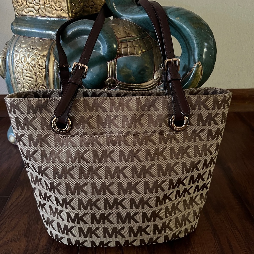 Michael Kors Brown Monogram Tote Bag